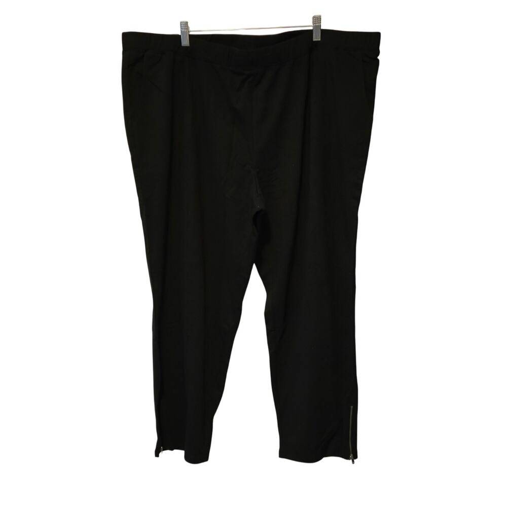 Denim & Co Black Pull On Leggings With Pockets 3X NWOT